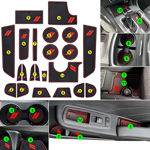 Inserto para portavasos Dodge Charger 2015-2023 rojo miniatura 7