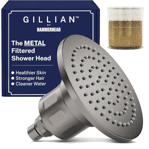 HammerHead Metal Filtered Shower Head High Pressure Removes Chlorine