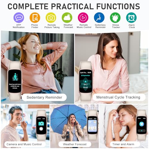 Fitness Tracker, Activity Tracker with 24/7 Heart Rate Blood Oxygen Sleep Monitor, 123 Sports Modes Fitness Watch, 1.47\'\'AMOLED Touch Color Screen Smart Watches, Step Counter Pedometer for Women Men - Thumbnail 6