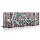 Laiwang Family Decorative Signs You and Me are Meant to Be Inspirational Artwork Quotes Gallery Wrapped Canvas Prints Motivational Wall Art for Home Room Wall Decoration