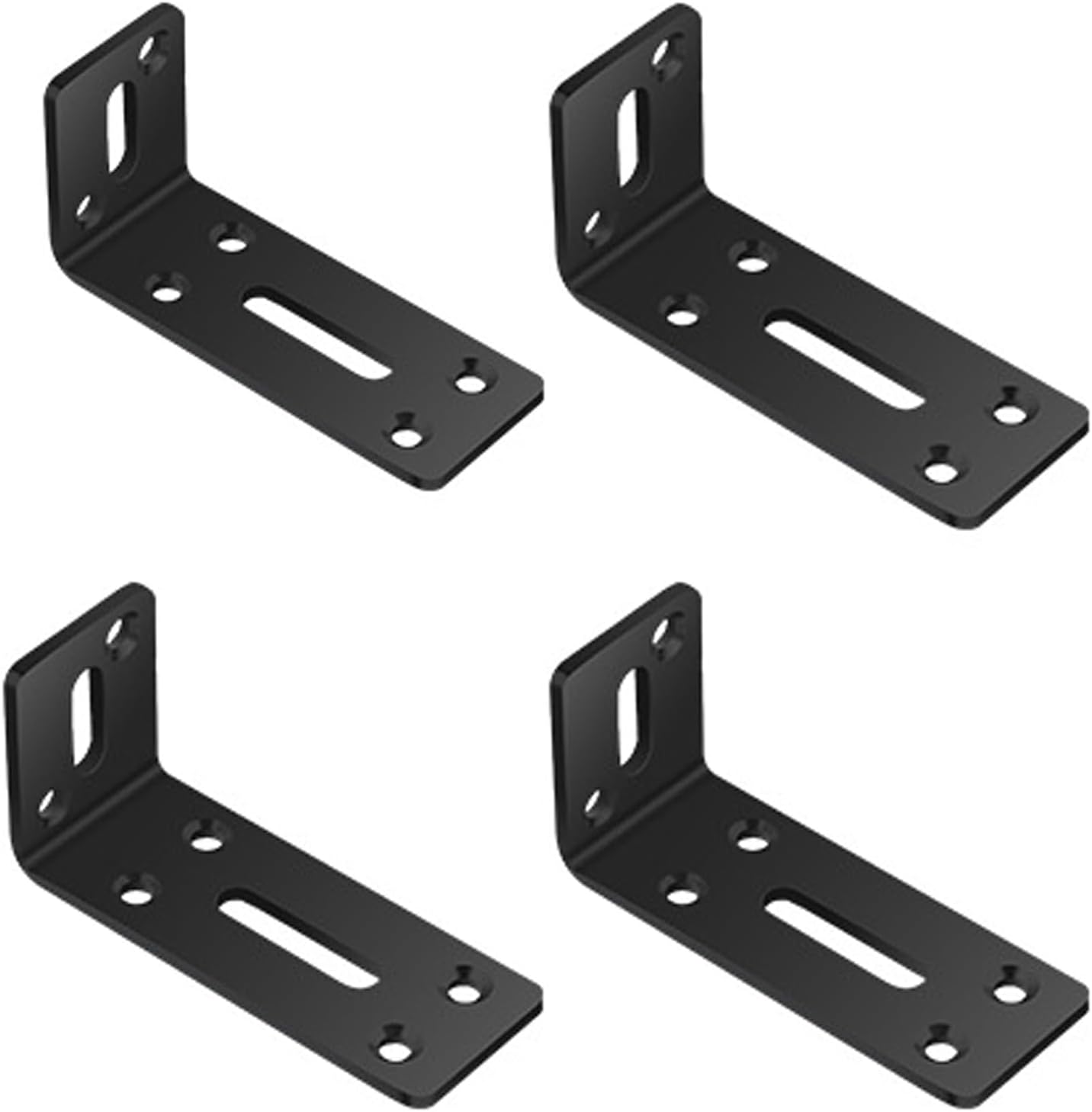 Ykendz Floating Shelf Bracket L Brackets for Shelves, Shelf Brackets , 90 Degree Angle Corner Brace for Wood Shelves Cabinet Furniture Shelf Right Angle Brackets 4 Pieces (Small)