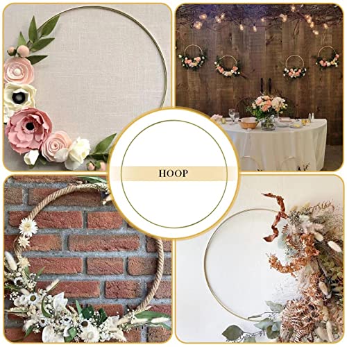 Yallove 10 Pcs 12 Inch Floral Hoop Table Centerpiece, Metal Wreath Ring Stand With Crystal Clear Acrylic Base For Balloon And Flower Decoration, Flower Not Included #TOP6