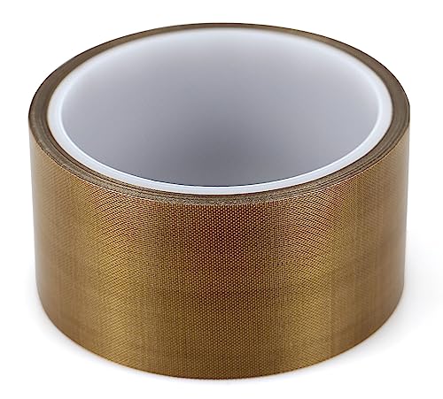 BOMEI PACK 1 rotolo 50mmx10m x0,18mm autoadesivo, nastro per alte temperature, nastro in tessuto di vetro PTFE, nastro adesivo in vetro, nastro adesivo per alte temperature