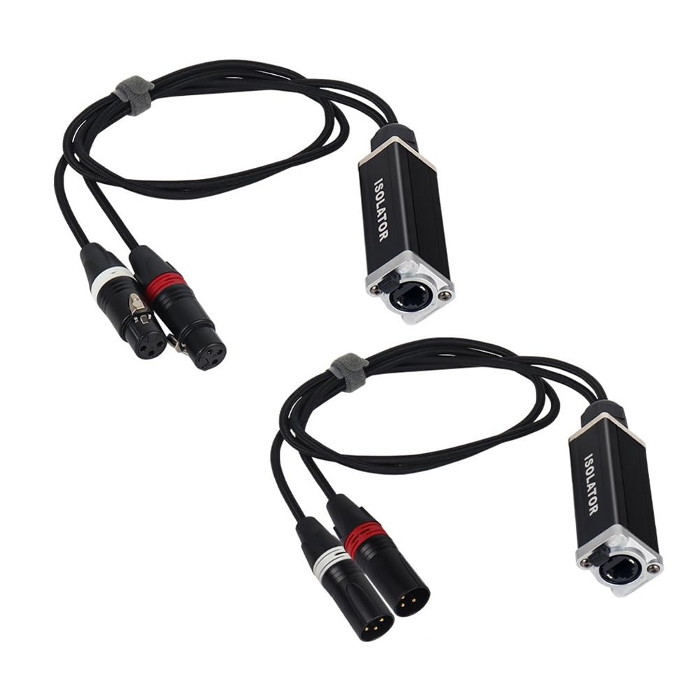 1 Paire de Rallonges de Câble Réseau XLR 2 Canaux, Rallonge de Signal Réseau XLR 3 Broches Mâle et vers Ethernet RJ45