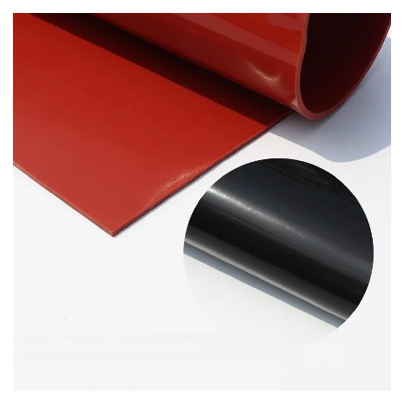 mata silikonowa, Gruba, kwadratowa, gumowa, matowa, silikonowa folia o wymiarach 0,5-10 mm do pieca próżniowego, odporna na ciepło, 1 szt(Red,Thickness5mm)