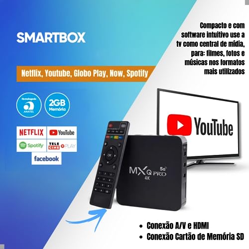 Tv Box 4k Android 64GB Smart Pro Eletronic 5G Atualizado