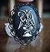 Baphomet Occult Resin Black or Silver Setting Hand Made Cameo Necklace