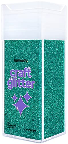 Hemway Glitter Shaker Turquoise Blue 130g Ultrafine, Craft Glitter Shaker for Resin & Epoxy Crafts, Christmas Art Supplies