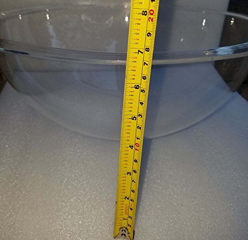 Supremetech Acrylic Dome/Plastic Hemisphere - Clear - 13" Diameter, 3/4" Flange With Pre-Drilled Holes #TOP2