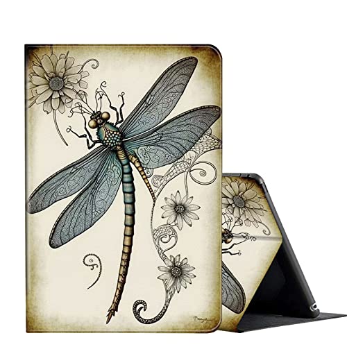 Coque iPad 10.2 motif libellule pour travailler et lire au salon