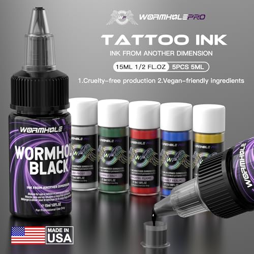 Image of 1,800mAh Battery Wormhole Tattoo Gun Kit Wormhole PRO Tattoo Ink Kit Wireless Tattoo Machine 20 Tattoo Cartridge Needles Multi-function Smart Tattoo Pen WTK416
