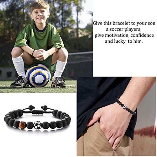 Jogdiam Soccer Gifts For Boys 8-12, To My Son Soccer Bracelet From Mom Soccer Accessories Birthday Graduation Gifts For Son #TOP1