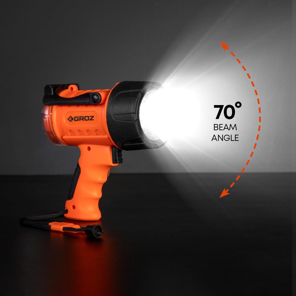 Groz Long Distance Torch Rechargeable - 400m Range, High Power | Rechargeable Torch 7W (LED) | Torch with SOS Mode | IP67 Waterproof Torch | CE, RoHS & CREE Certified | Emergency Torch | LED/402 - Image 5 thumbnail