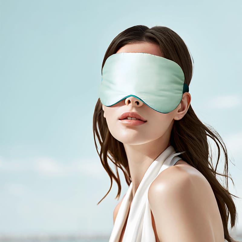 Vie Triomphe Sleep Eye Mask Blindfold with Adjustable Elastic Strap Headband Soft Eye Cover Eyeshade for Night Sleeping