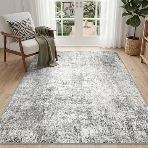 DEFYNEE Wohnzimmer Teppich 120 x 180 cm | Rutschfester Kurzflorteppich in abstraktem Design | Waschbar für Schlafzimmer & Homeoffice… – Ansicht 1