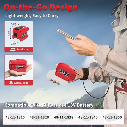 Image of 220W Power Inverter Compatible with Milwaukee 18V Battery, Tool Only