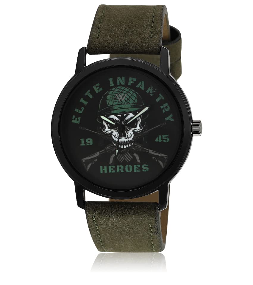 Walrus Multicolor Dial Analog Leather Strap Wrist Watch for Men - Green Patent Leather, Black Alloy Case, 40mm - Professional & Casual Use- Old Money Style Mens Wrist Watch for Gift (B0C4LBLMW8) Amazon Price History, Amazon Price Tracker