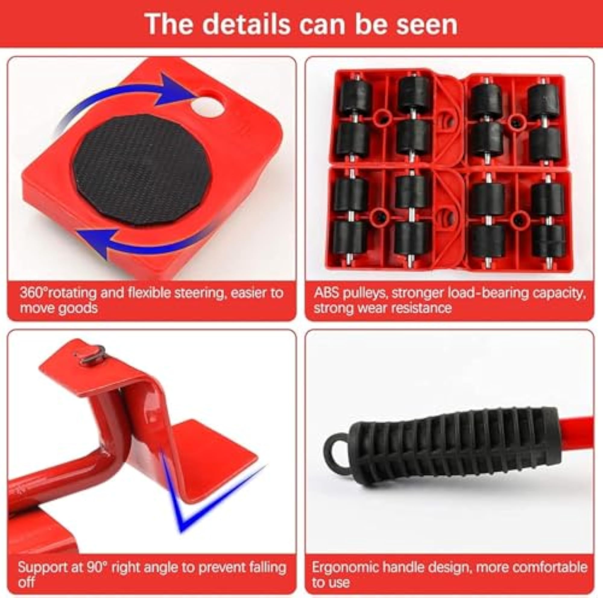 Heavy Furniture Lifter Tool with Rollers Set