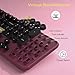 Links9+ Wireless Keyboard and Mouse Combos, Retro Keyboard and Mouse Wireless Full Size, 2.4Ghz Connection and Optical Mouse for Windows, Mac, PC, Laptop for Home and Office (Burgundy-Black)