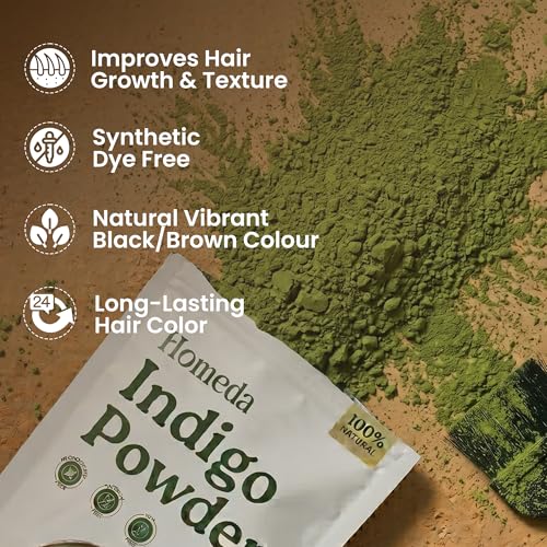 Image of Shudh Online Indigo Powder Organic for Hair Black Colour (100 Grams), Natural Avuri Leaf Powder, Neela Amari, Neel Patti, Neela, Neelamari, Neelayamari, Indico. for face
