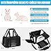 TOFFCAEA Transporttasche für Katze Hund, Hundetransportbox, Faltbare Katzentransportbox, tragbar, 8kg Katzen Hunde Tragebox, für mittelgroße Hunde, Katze (L, Schwarz) L 50 x B 34 x H 34 cm