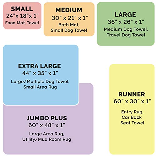 Furhaven Tapete de porta de cachorro altamente absorvente de 152,4 x 122 cm, 100% lavável, perfeito
