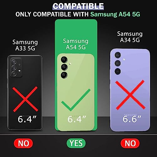 Image of Back Cover for Samsung Galaxy A54 5G | Rugged Armor Case with Ring Stand | 360 Protection | Shockproof | Camera & Screen Guard (PC, Black)
