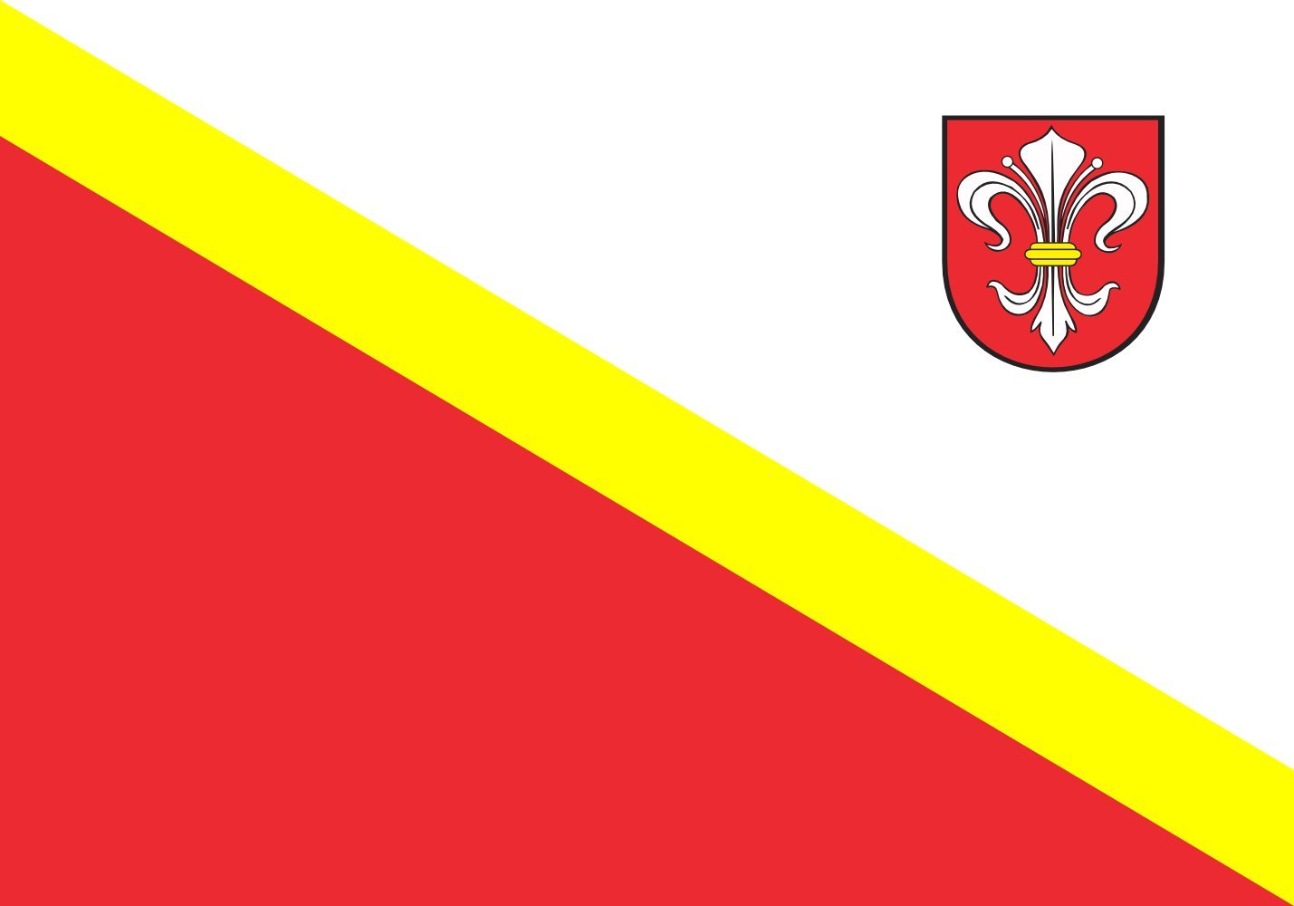 Drapeau Mikstat large pologne de municipalité pour extérieur