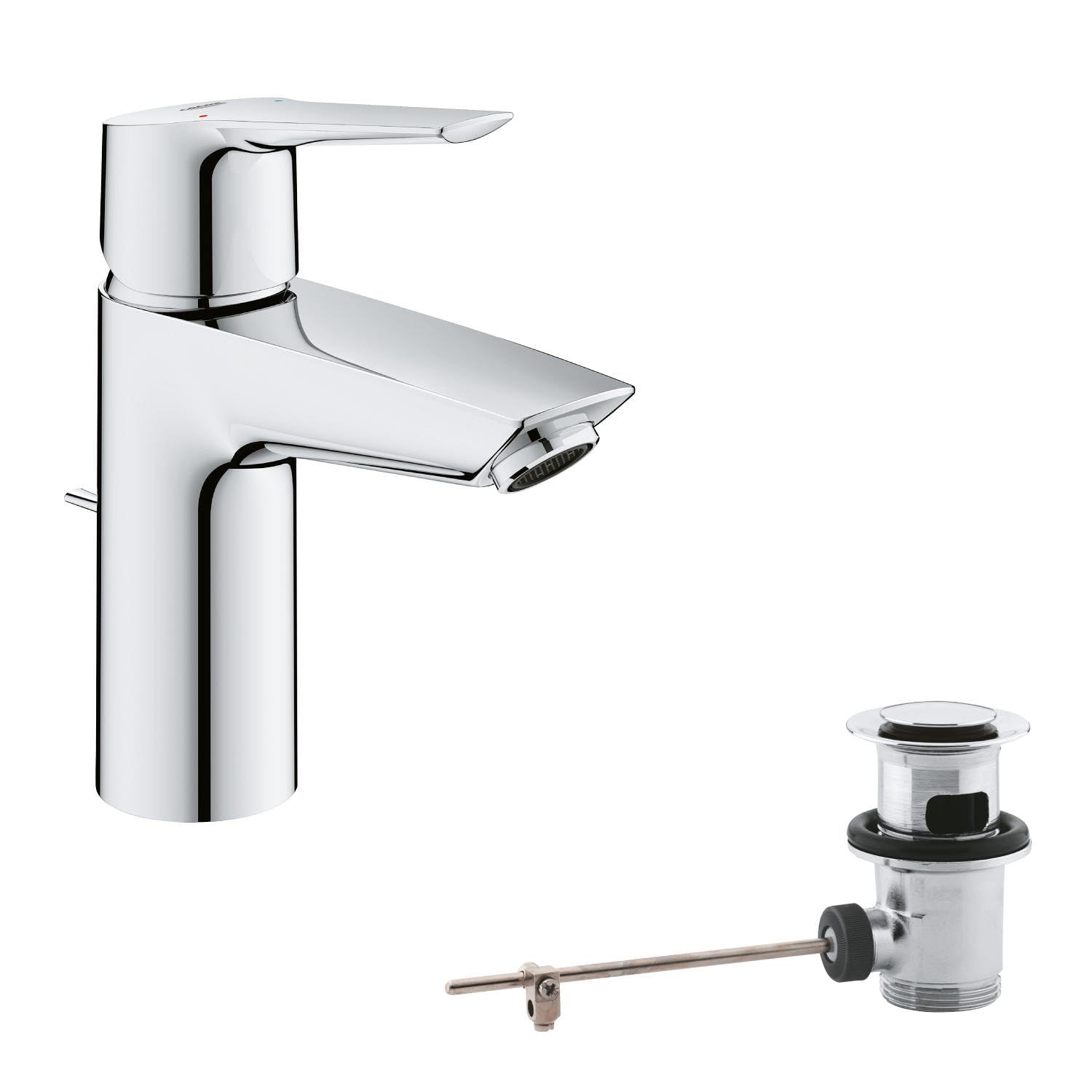 Grohe QUICKFIX Start Miscelatore Monocomando per Lavabo, Taglia S, Finitura Cromata, Strumento di Installazione Incluso