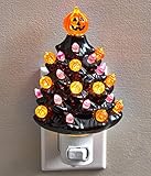 The Lakeside Collection Bubble Tree Halloween Night Light with Jack O Lantern Pumpkin Top