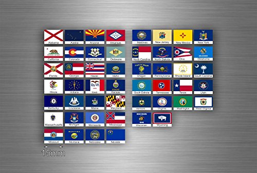 Akachafactory Planche 50x Autocollant Sticker Drapeau Rangement USA Etats Unis americain