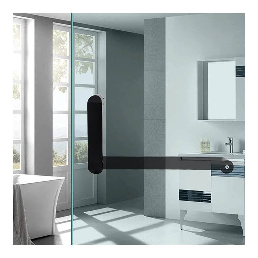HYLYGFH Heavy Duty Single-Sided Glass Door Pull Handle,SUS304 Stainless Steel Glass Door Handle,Home Bathroom Shower Room Glass Door Handle/Pull Handle (Size : 185mm+385mm)