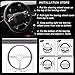 Rueesh Microfiber Leather Steering Wheel Cover Anti-Slip Matte Finish Auto Car Wheel Cover Universal 15 Inch Wheel Cover for Car Embossing Pattern (Pink Line)