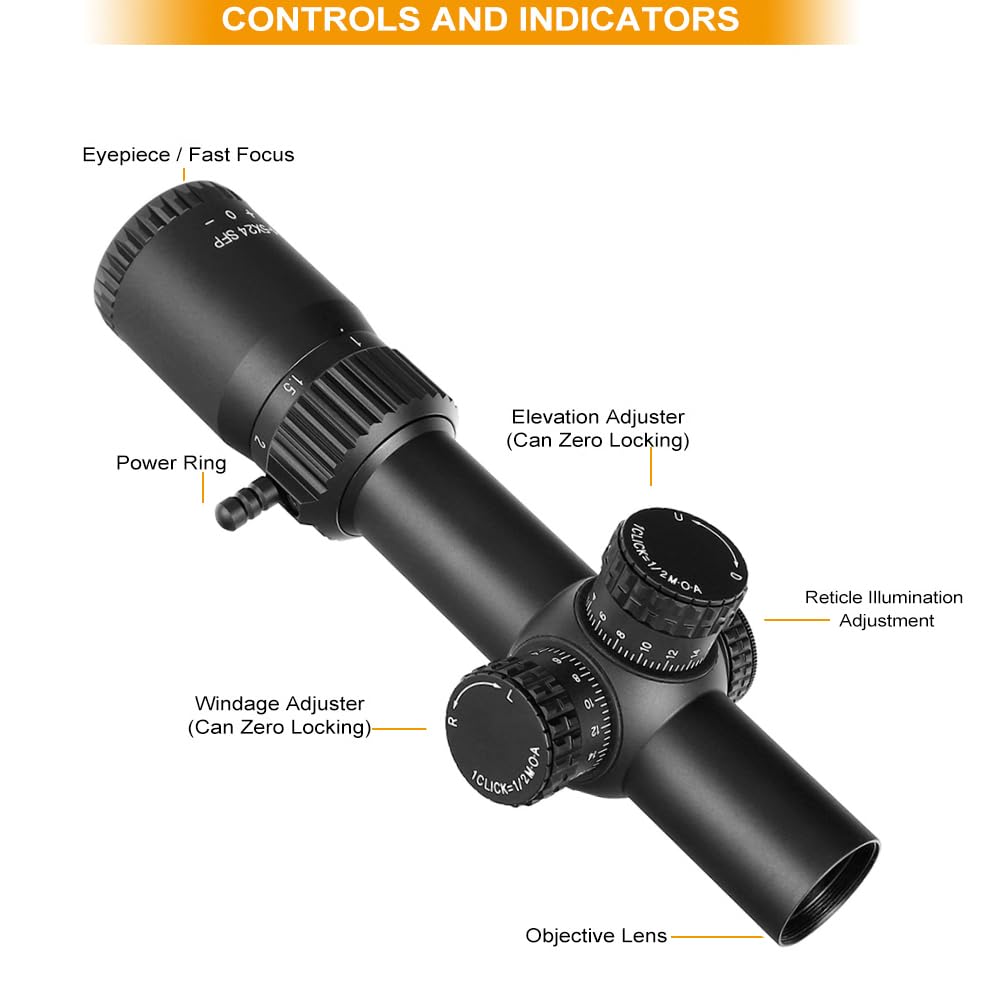 Amazon.co.jp: ohhunt 1-5x24スコープ 1-5x24照準器 30mm照準器