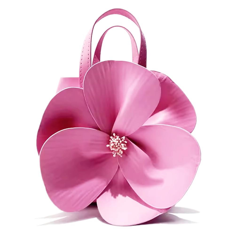 CUXVAMini Flower Evening Purse Floral Clutch Purses for Women PU Leather Evening Handbag with Chain Wedding Party Prom