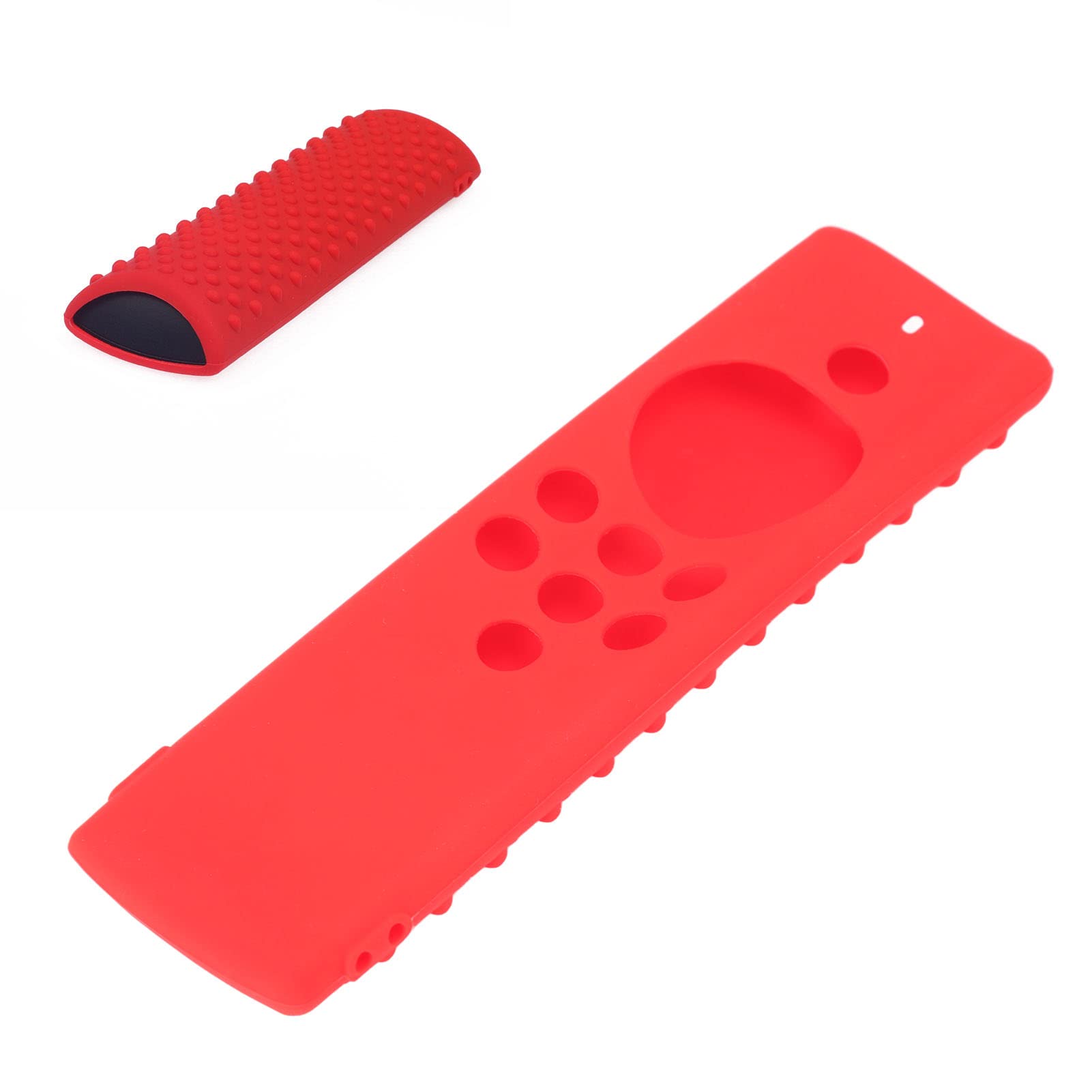 Funda protectora para Fire TV Stick de control remoto, funda protectora de silicona lavable a distancia, a prueba de golpes, protección de control remoto para Fire TV Stick Lite negro (rojo)
