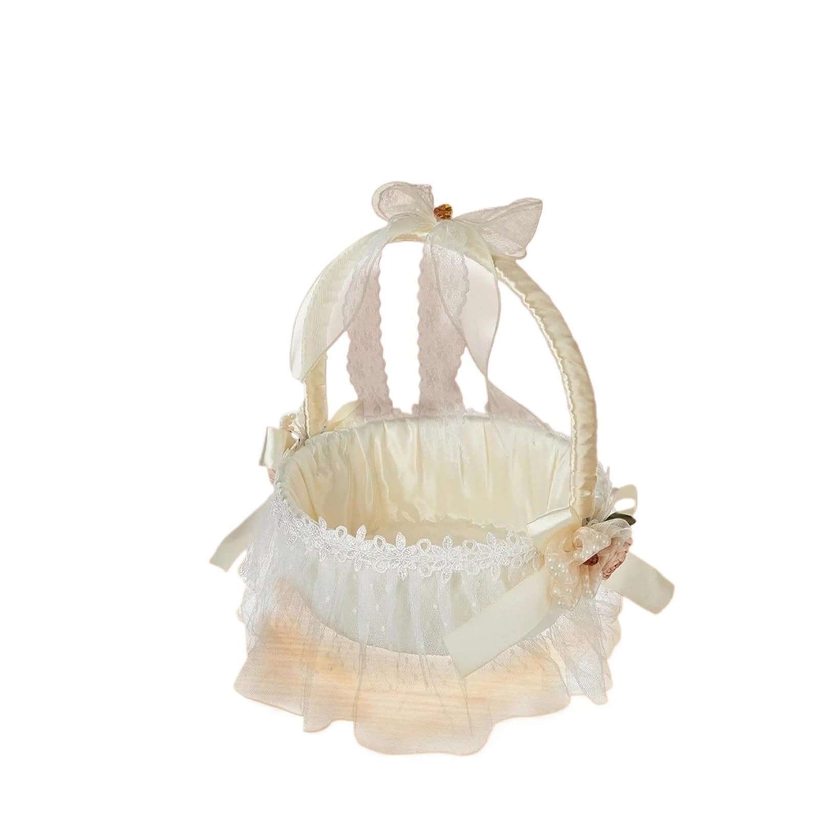 Panier de fleurs de mariage soie satin accessoires mariee demoiselle d'honneur