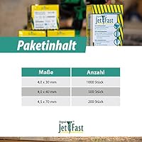 Original Jet-Fast Universalschrauben Set, Spanplattenschrauben, Duo-Senkrippenkopf, Mehrfach-KONKAV-Streifen, TX Antrieb, Holzschrauben, Selbstbohrspitze, Gelb verzinkt 1700 teilig – Ansicht 4