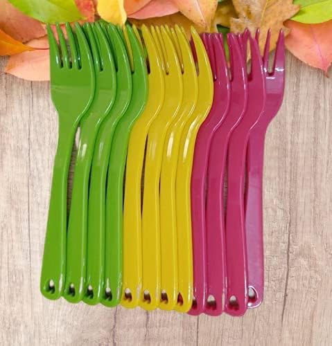 Image of Baby Self Feeding Spoon and Fork Set with Travel Case Stainless Steel Kids Cutlery Toddler Training Utensils Color as per Stock (12 Pcs Plastic Fork Set)