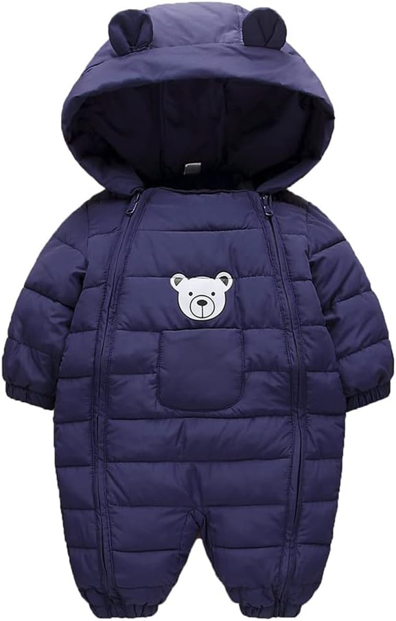 Simplee kids Baby Infant Boy Girl Winter Warm Snowsuit Outwear Newborn Hooded Footed Romper Jumpsuit for 0-18 Months
