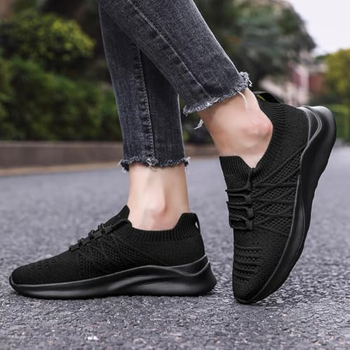 Womens Sneakers Tennis Walking Shoes Non Slip Running Sport Gym Athletic Workout Lightweight Fashion Casual for Travel Work 6