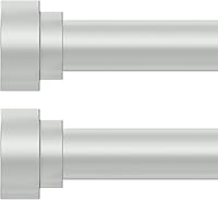 Vista 30 de Paquete de 2 barras de cortina doradas para ventanas de 30 a 42 pulgadas (2.5-3.5 pies), barras de cortina resistentes de 1 pulgada de diámetro
