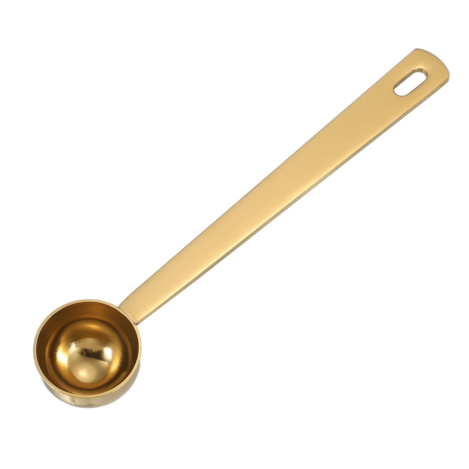 sourcing map Measuring Spoon, 5ml Long Handle Table Scoop Teaspoon Coffee Scoop Spoon for Ground Coffee Tea Sugar Cooking Baking, Gold