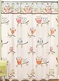 Elegant Bath - 'Hooty' Hoot Owl Collection - Fashion Fabric Bathroom Shower Curtain (70'x72')