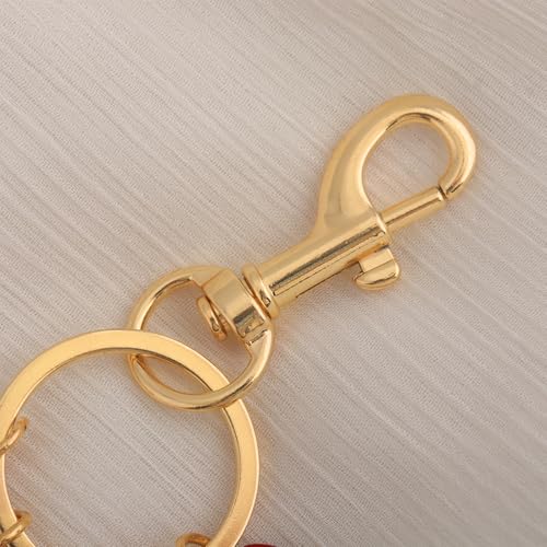 Image of Fruit Bag Charm Keychain - Gold Key Chain, Cute Purse Handbags Accessories - Beautiful Gift for Women