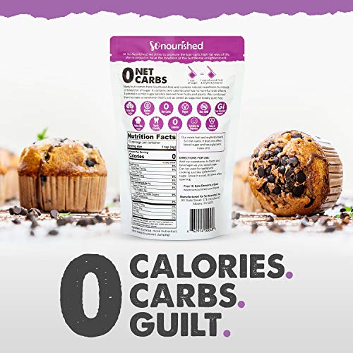 Powdered Monk Fruit Sweetener with Erythritol Confectioners (1 lb / 16 oz) - Perfect for Diabetics & Low Carb Dieters - 1:1 Sugar Replacement - No Calorie Sweetener, Non-GMO, Natural Sugar Substitute - Thumbnail 2