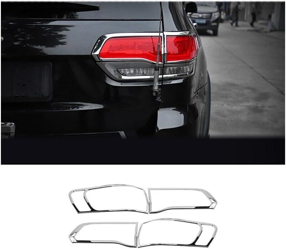 Compatible Light Trim 4pcs Rear Lamp Cover Decor Chrome for Jeep for Grand Cherokee 2014-2020