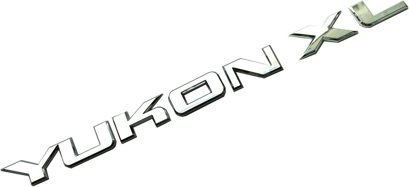 1Pc New Liftgate/Door Letter Nameplate Emblem SUV HD Badge Sport Compatible with Yukon XL (Chrome)