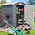 YITAHOME 4.4x6FT Outdoor Storage Shed w/o Floor, All-Weather Plastic Shed with Lockable Doors, Window & Vents, Plastic Tool Shed for Backyard, Patio, Poolside, Lawn, Gray