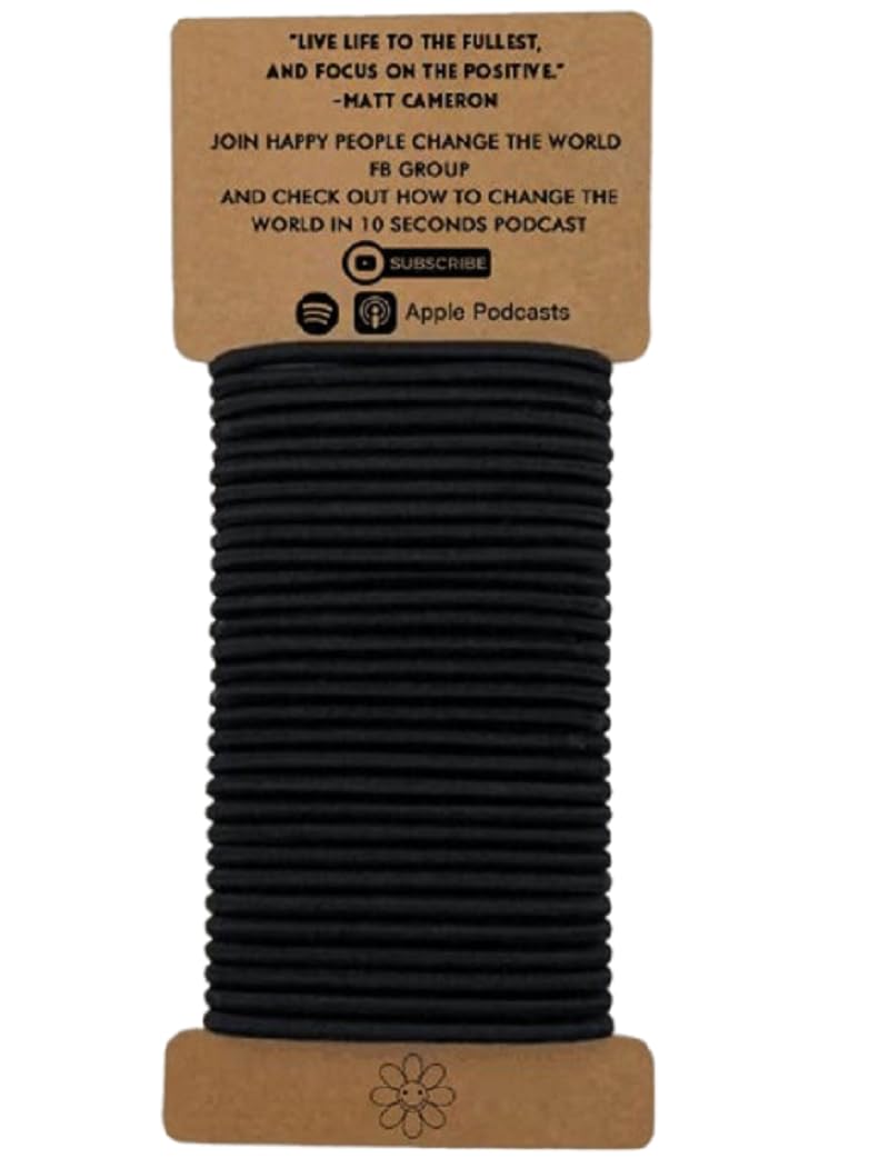 Generic 30pcs Elastic Hair Bands Ties eco-friendly biodegradable organic cotton hair ties For girls, Black